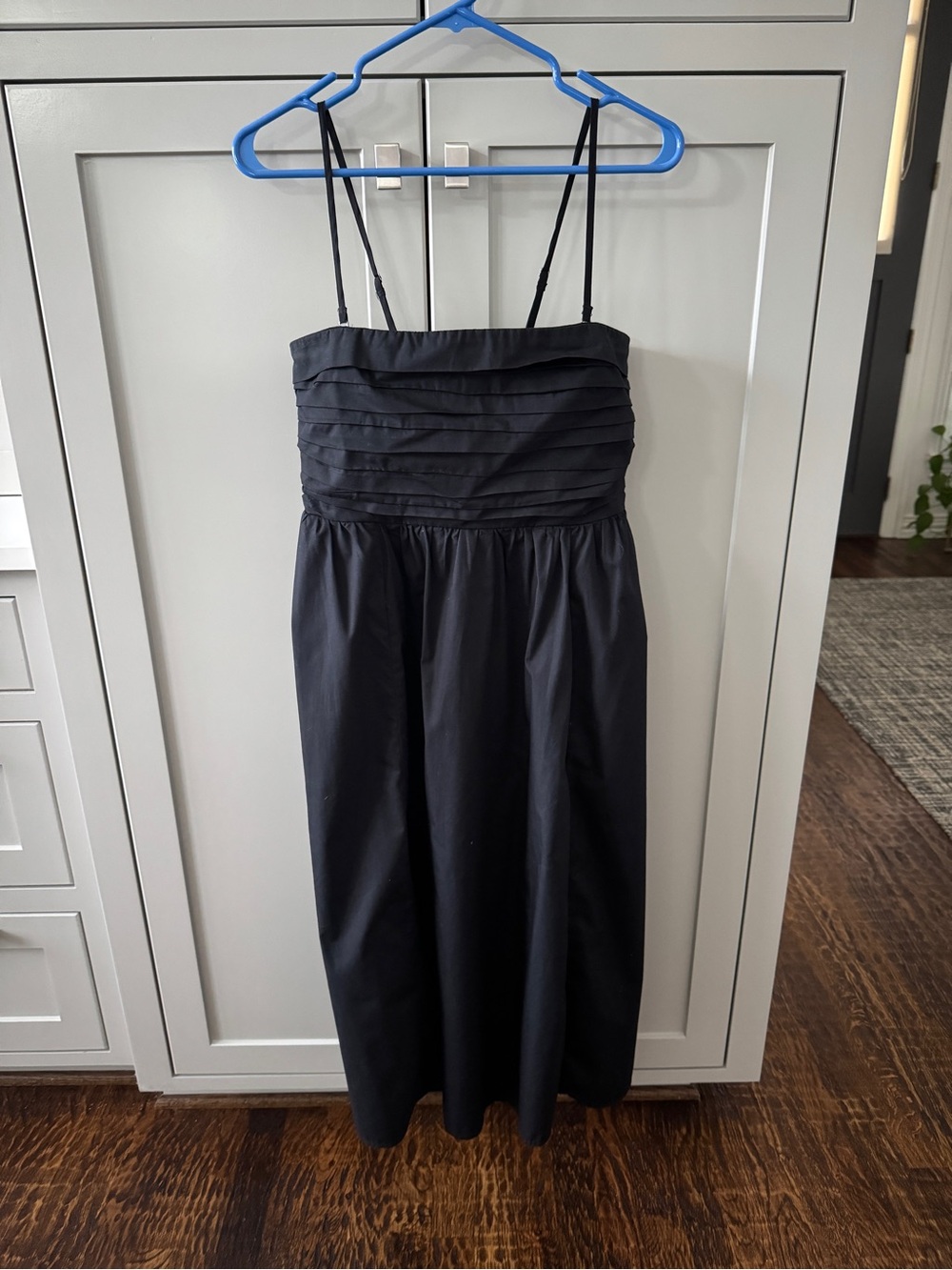 Abercrombie & Fitch Black Midi Dress MP Strapless Pockets
